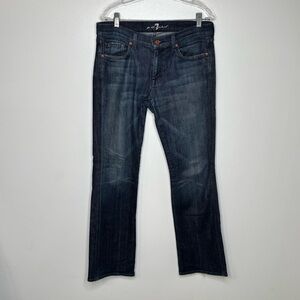 7FAM 7 For All Mankind Jeans Sz 32 Dark Blue Denim A Pocket